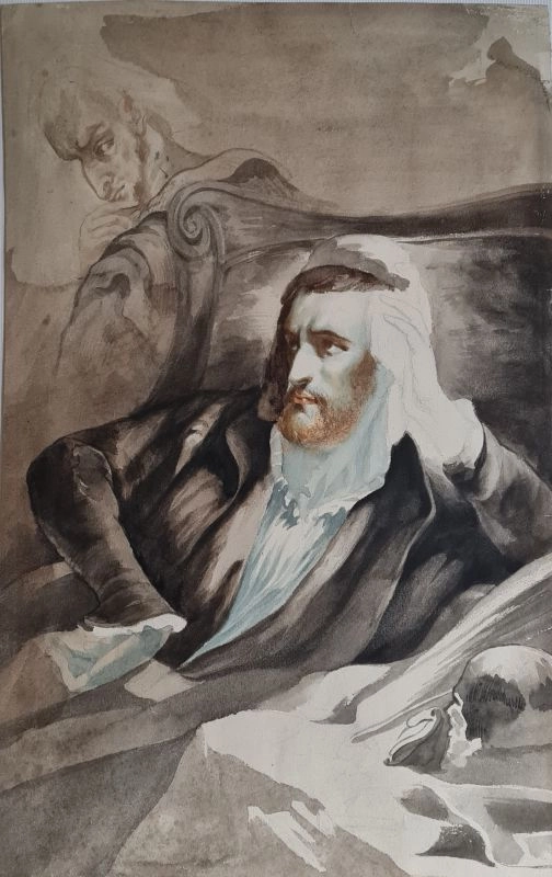 Faust in his study, 1848